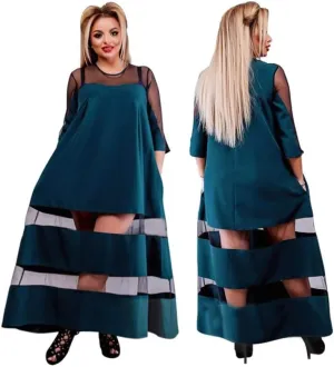 Dresses for Older Women Plus Size Half Sleeve Patchwork Size Dresses for Older Women Special Occasion …