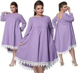 Dresses for Older Women Plus Size Party Plus Size Dresses for Older Women Special Occasion (XXXL) Purple