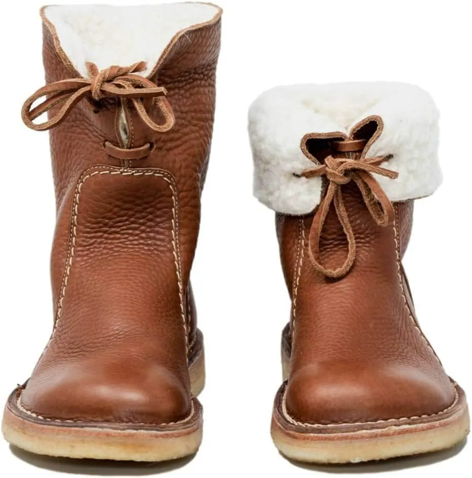 Duckfeet Arhus Unisex Wool-Lined Pebbled Leather Boot -