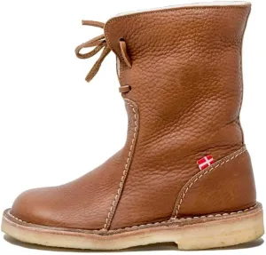Duckfeet Arhus Unisex Wool-Lined Pebbled Leather Boot -