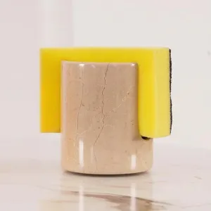 Durable Marble Sponge Holder - Beige