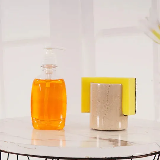 Durable Marble Sponge Holder - Beige