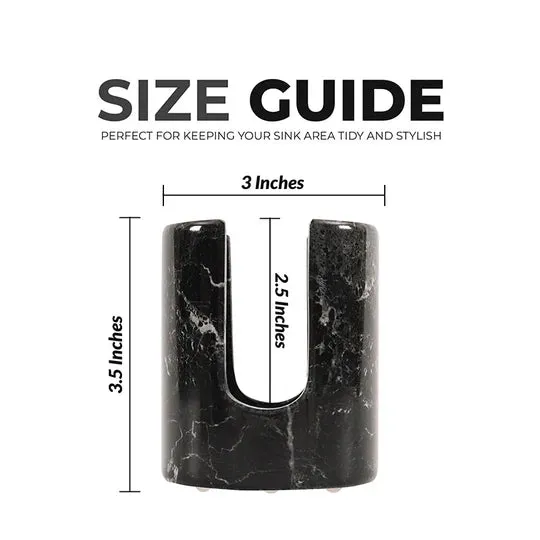 Durable Marble Sponge Holder - Black