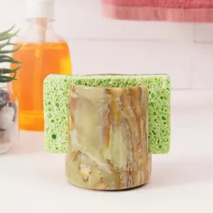 Durable Marble Sponge Holder - Green