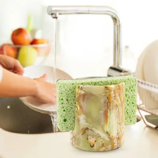 Durable Marble Sponge Holder - Green