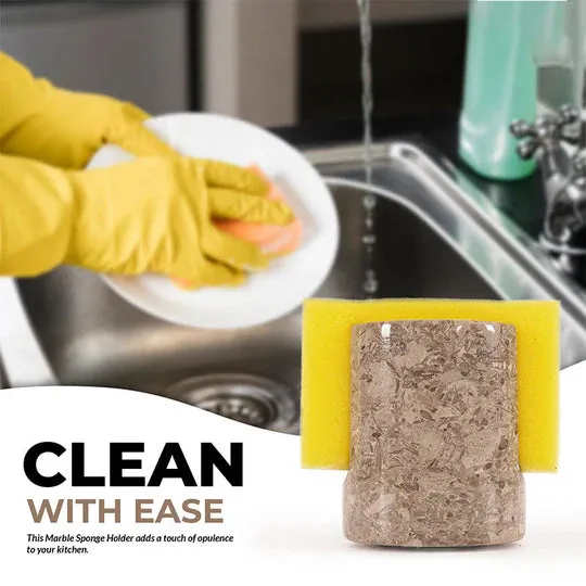 Durable Marble Sponge Holder - Grey