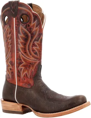 Durango® Men's PRCA Collection Shrunken Bullhide Western Boot, Nicotine And Burnt Sienna, Size 12(B)