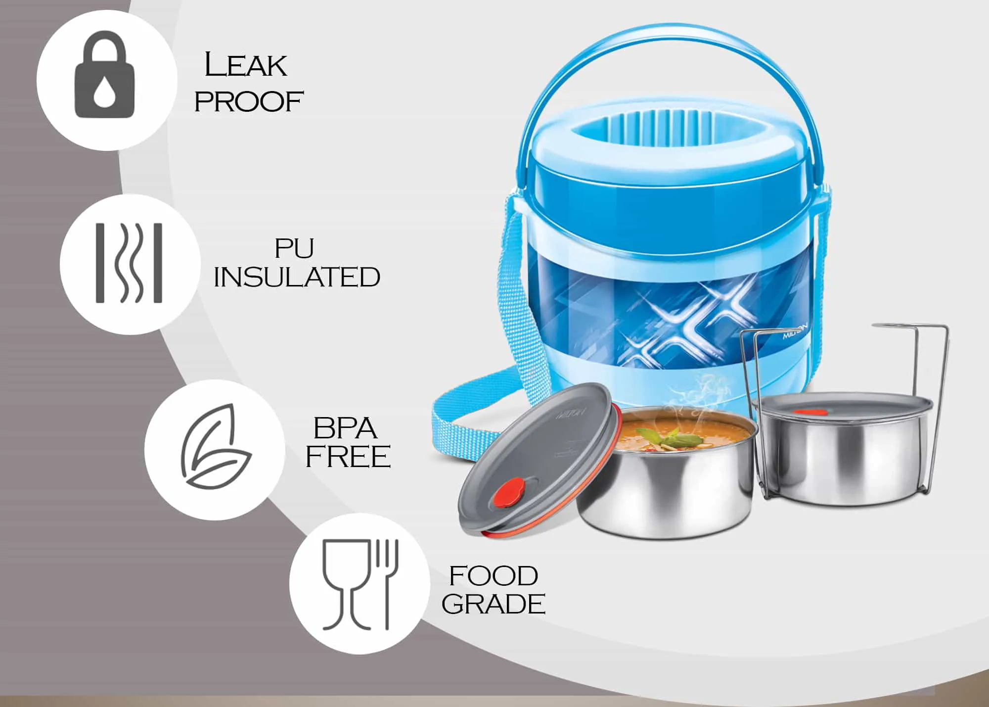 Econa Deluxe Insulated Lunchbox (Milton)