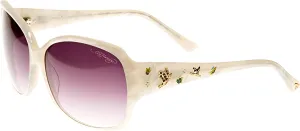 ED HARDY Flock of Butterfly Pearl Sunglasses with Leather Case