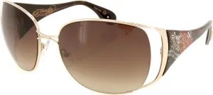 ED HARDY Lola Tortoise Sunglasses with Leather Case