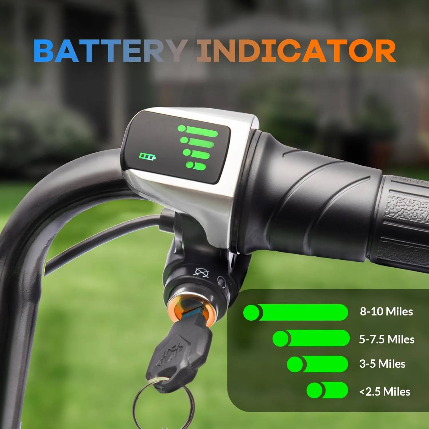 Electric Motorcycle for Kids, 24V 250W Dirt Bike, Two Speed Max Up to 14MPH & 60 Minutes Continuous, with Led Lights, Leather Seat, Rear Brake, Electric Motorbike for Kids/Teens, Orange