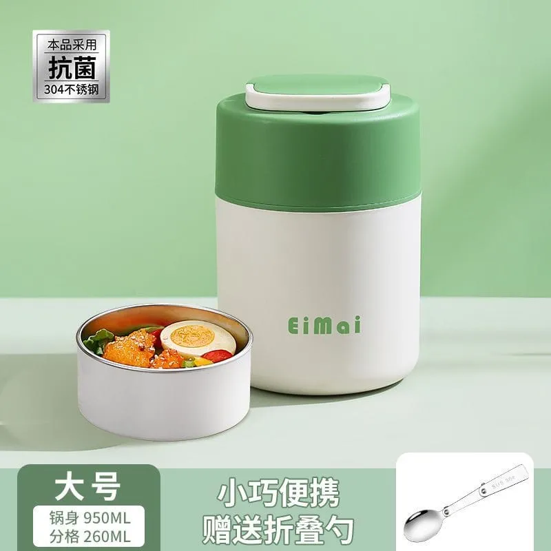 Elegant 2 Tier Vertical Lunch Box with Insulated Lunch Bag