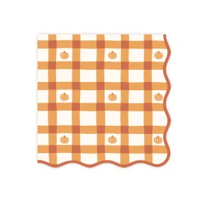 ELEGANT FALL PLAID DINNER NAPKINS