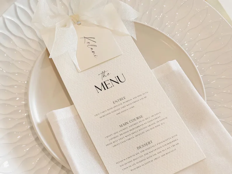 Elegant Menu Card