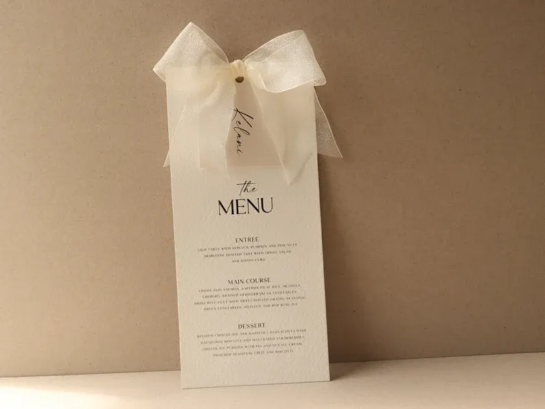 Elegant Menu Card