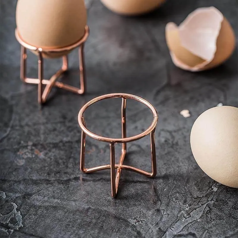 Elegant Metal Egg Holder Set - 3 Pieces