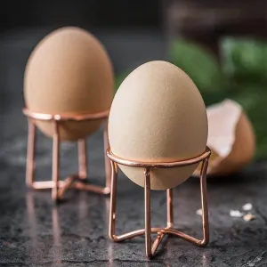 Elegant Metal Egg Holder Set - 3 Pieces