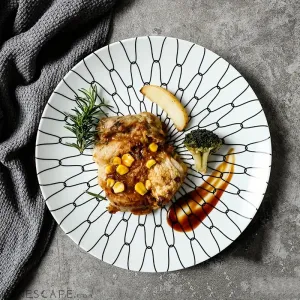 Elegant YearRound Ceramic Dinner Plate Set  4 Pieces