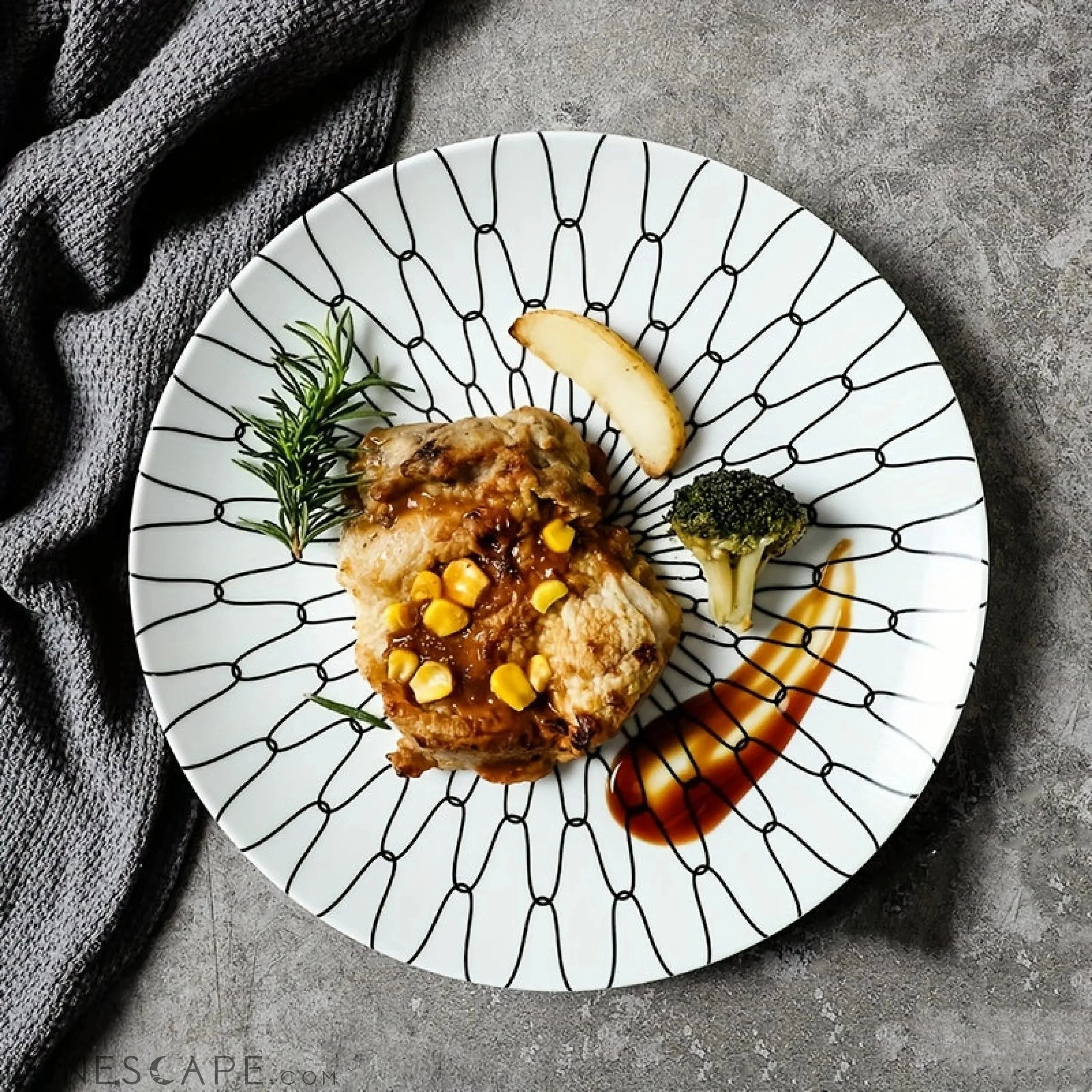 Elegant YearRound Ceramic Dinner Plate Set  4 Pieces
