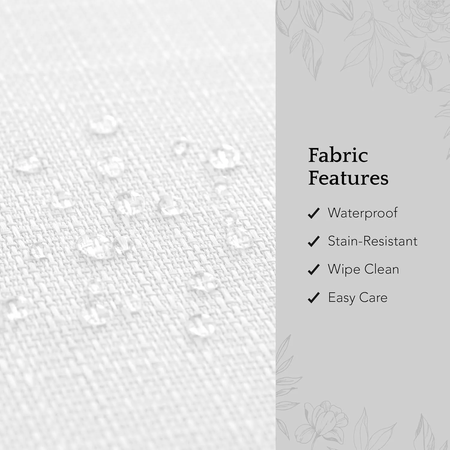 Elrene Home Fashions Laurel Solid Texture Water and Stain Resistant Fabric Dining Napkins, Set of 4, 17"x17", White