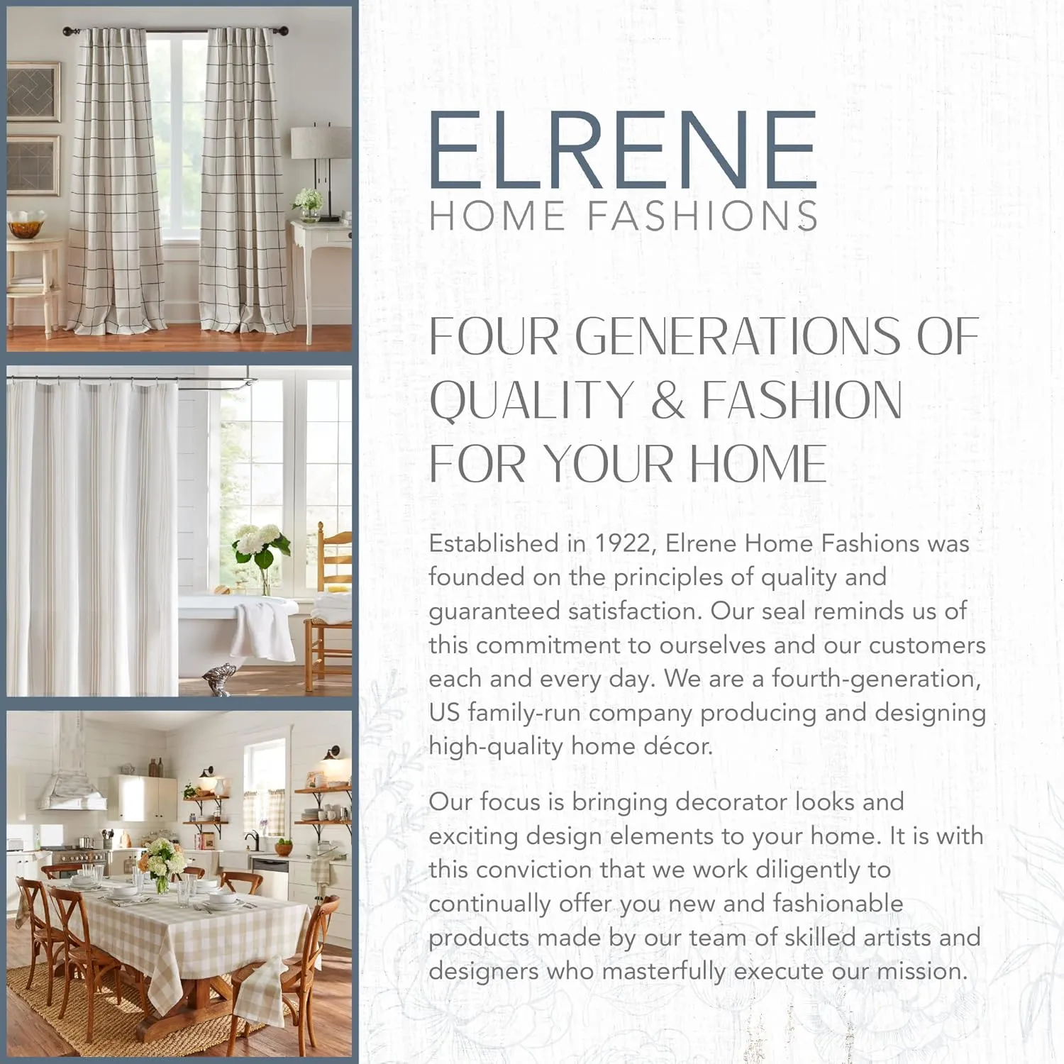 Elrene Home Fashions Villeroy & Boch La Classica Luxury Linen Fabric Napkin (Set of 4), 21"x21", Green