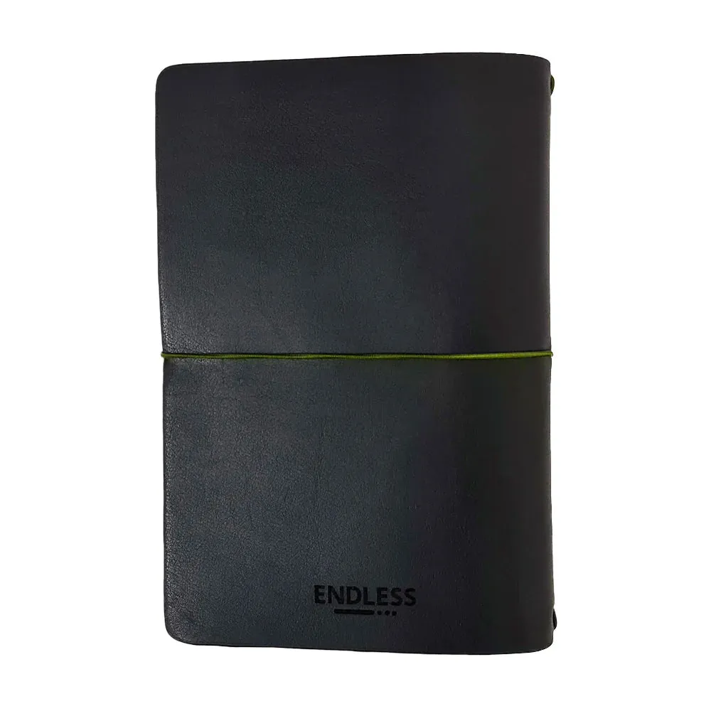 Endless Explorer Refillable Cactus Leather Regalia Paper Journal Black