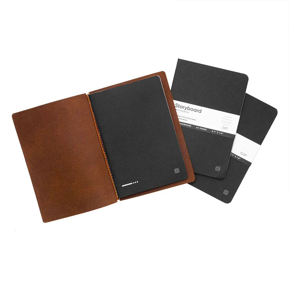 Endless Explorer Refillable Leather Regalia Paper Journal Brown