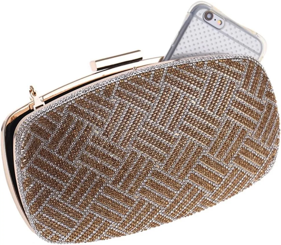 European and American Women's Clutch Bag Hard Box Small Square Bag Dinner Bag Shoulder Cross PU Bag(D)