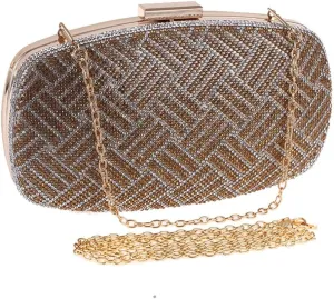 European and American Women's Clutch Bag Hard Box Small Square Bag Dinner Bag Shoulder Cross PU Bag(D)