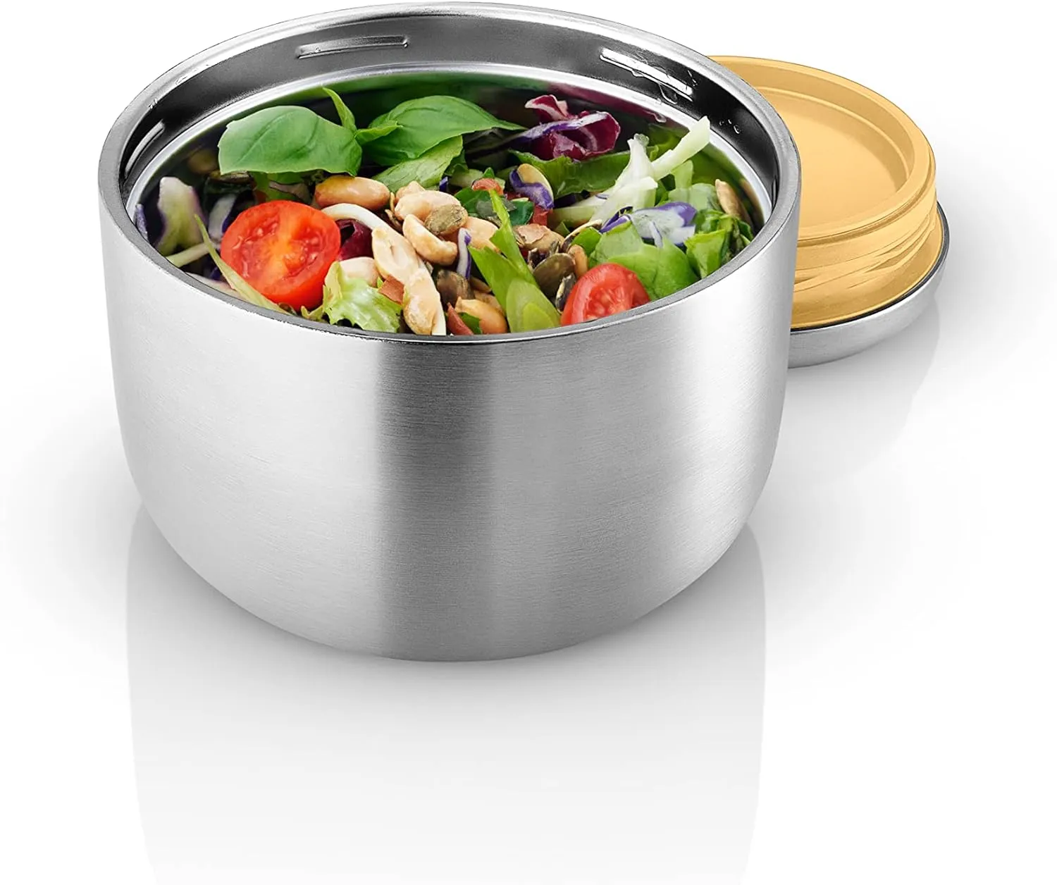 Eva Solo | To Go thermo mealbox 24oz | Practical To Go lunchbox with insulated bowl and double-walled lid to keep contents hot for up to 6 hours or cool for up to 12 hours | Golden sand
