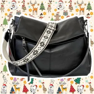 Extra Large Hobo Crossbody Bags for Women Vegan Leather Handbags Purses for Women Tote Purse Shoulder Bag with Wide Strap