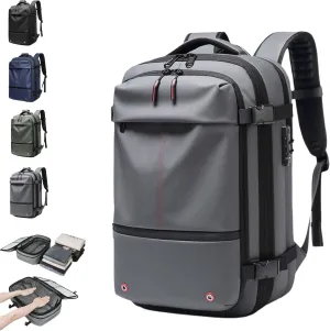 Ezy Vac Backpack,Ezyvac Vacuum Compression Travel Backpack,Large Capacity Expandable Waterproof Multifunctional Bag (Gray)