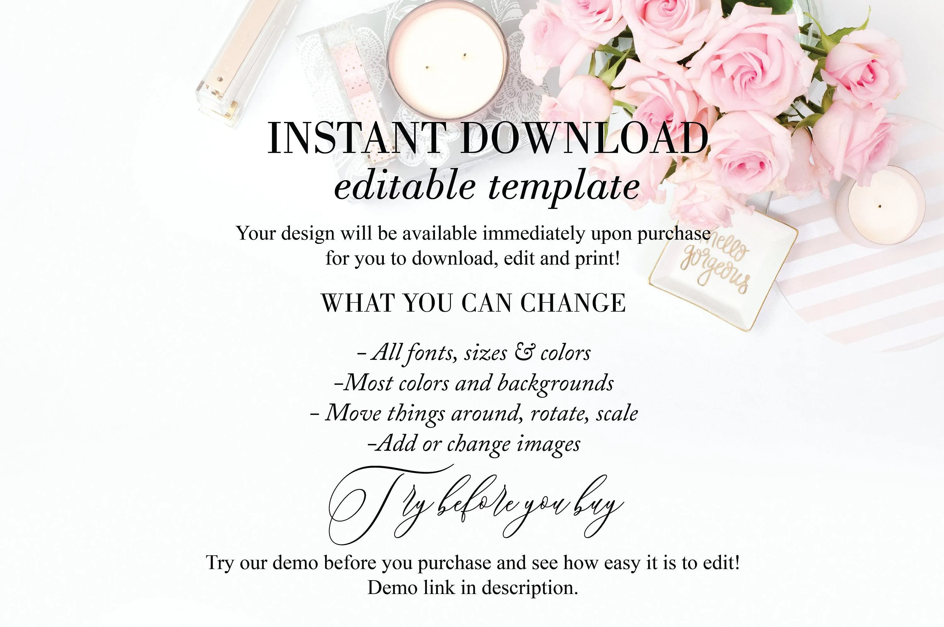 Fall Wedding Menu Printable Template, Editable Instant Download, Menu Cards, DIY Dinner Menu Floral Watercolor  - Karen
