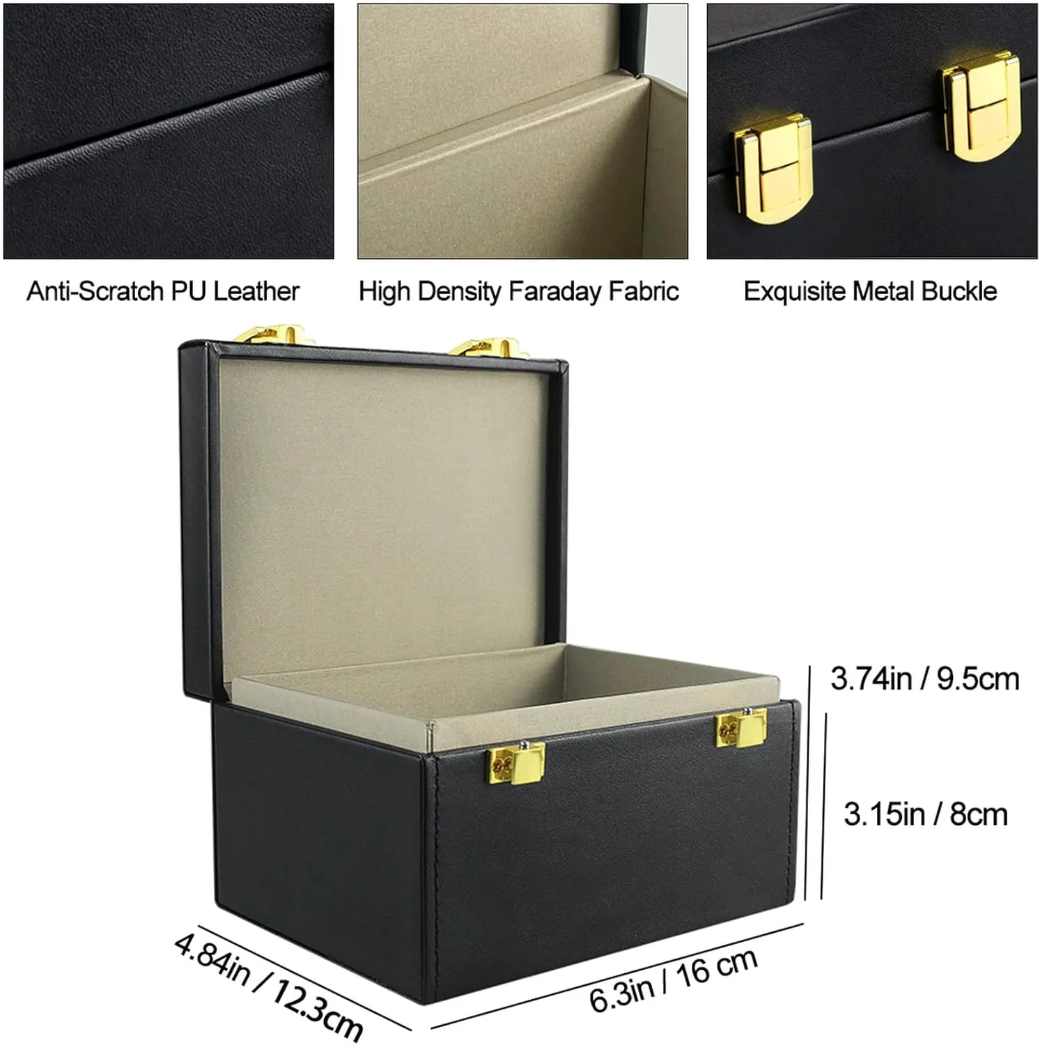 Faraday Box for Car Keys   2 Pcs Faraday Pouch for Key Fob 3.7 * 6.3 * 4.8in Faraday Key Box Portable Faraday Signal Blocker Bag Keyless Entry Car Keys RFID Signal Blocker Box(1 Double Lock 2 Pouch)