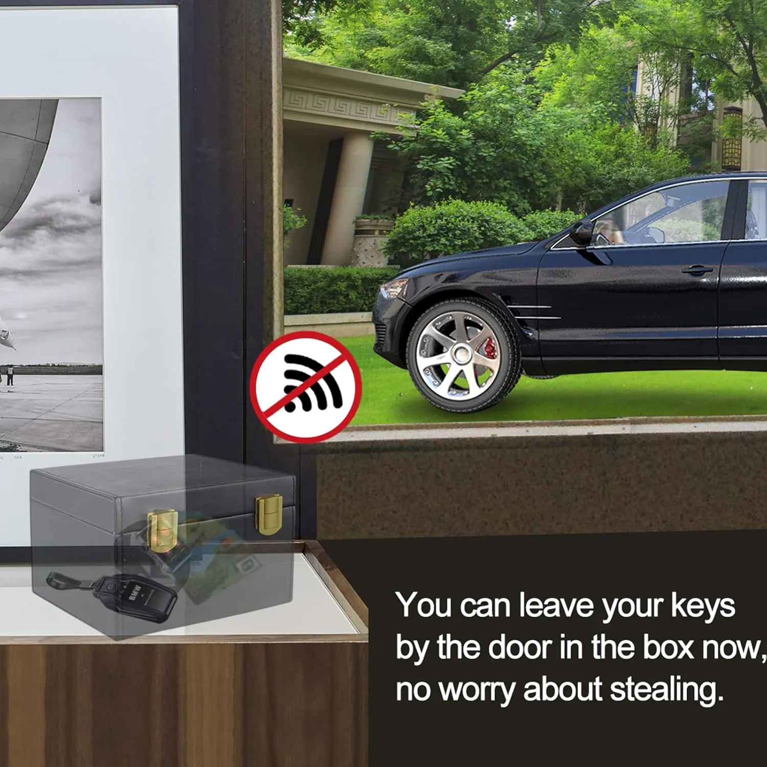 Faraday Box for Car Keys   2 Pcs Faraday Pouch for Key Fob 3.7 * 6.3 * 4.8in Faraday Key Box Portable Faraday Signal Blocker Bag Keyless Entry Car Keys RFID Signal Blocker Box(1 Double Lock 2 Pouch)