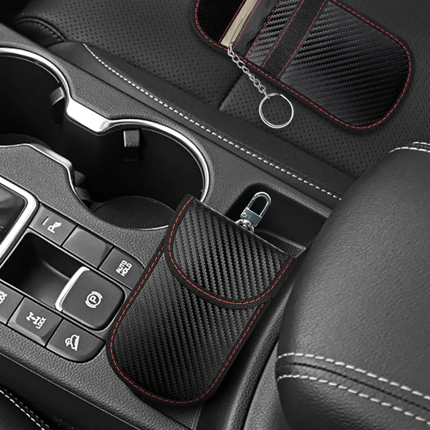 Faraday Box for Car Keys   2 Pcs Faraday Pouch for Key Fob 3.7 * 6.3 * 4.8in Faraday Key Box Portable Faraday Signal Blocker Bag Keyless Entry Car Keys RFID Signal Blocker Box(1 Double Lock 2 Pouch)