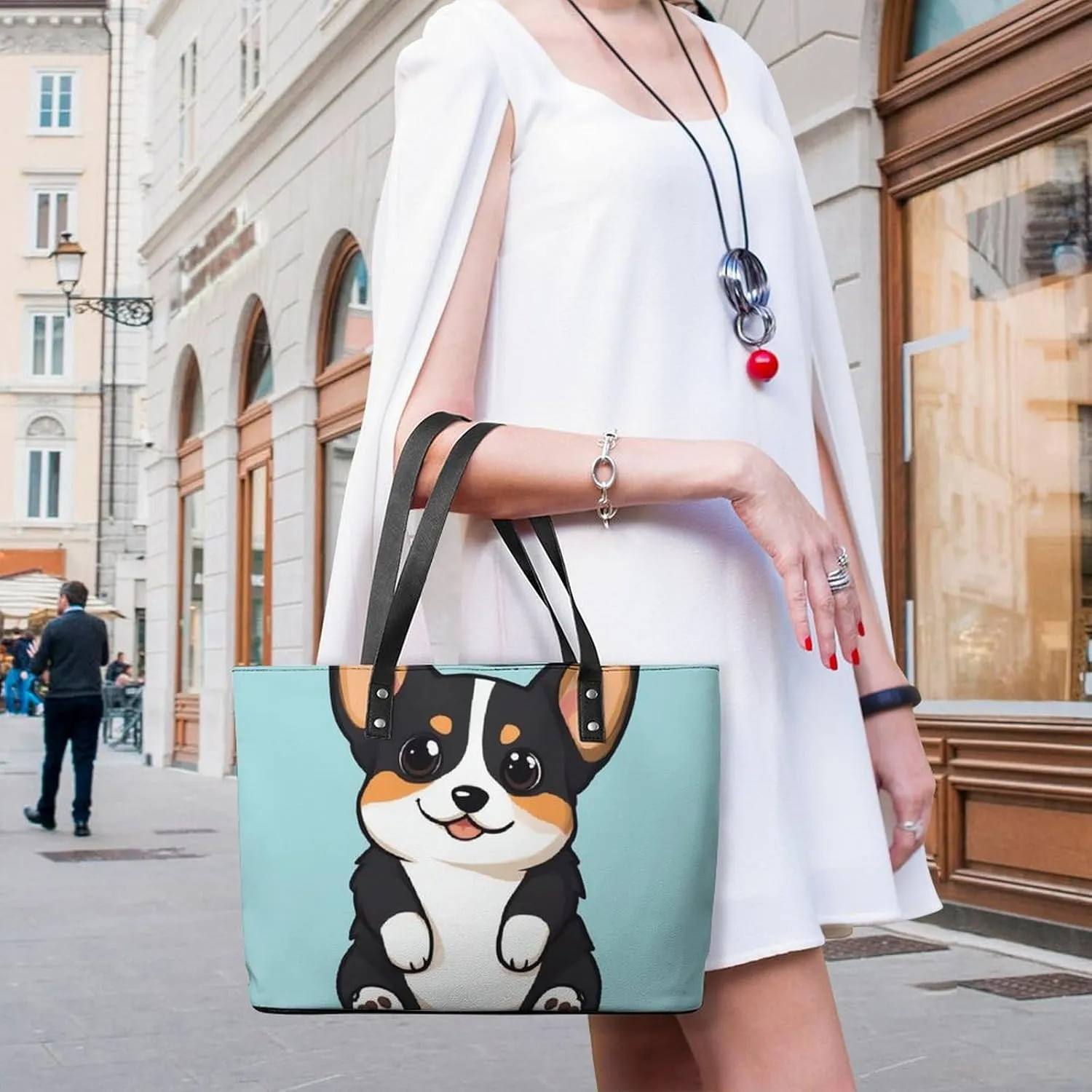 Fashionable Laptop Tote Bag For Women & Men, Large Work Commuter Bag