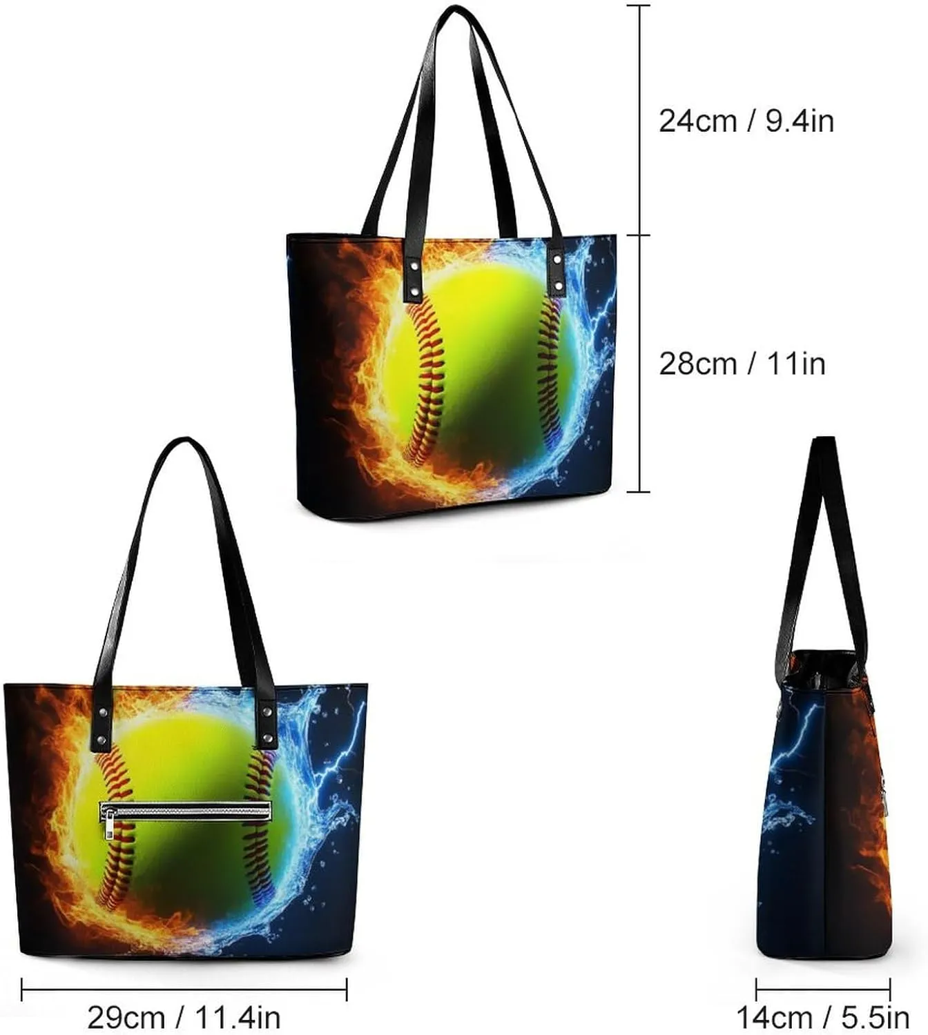 Fashionable Laptop Tote Bag For Women & Men, Large Work Commuter Bag