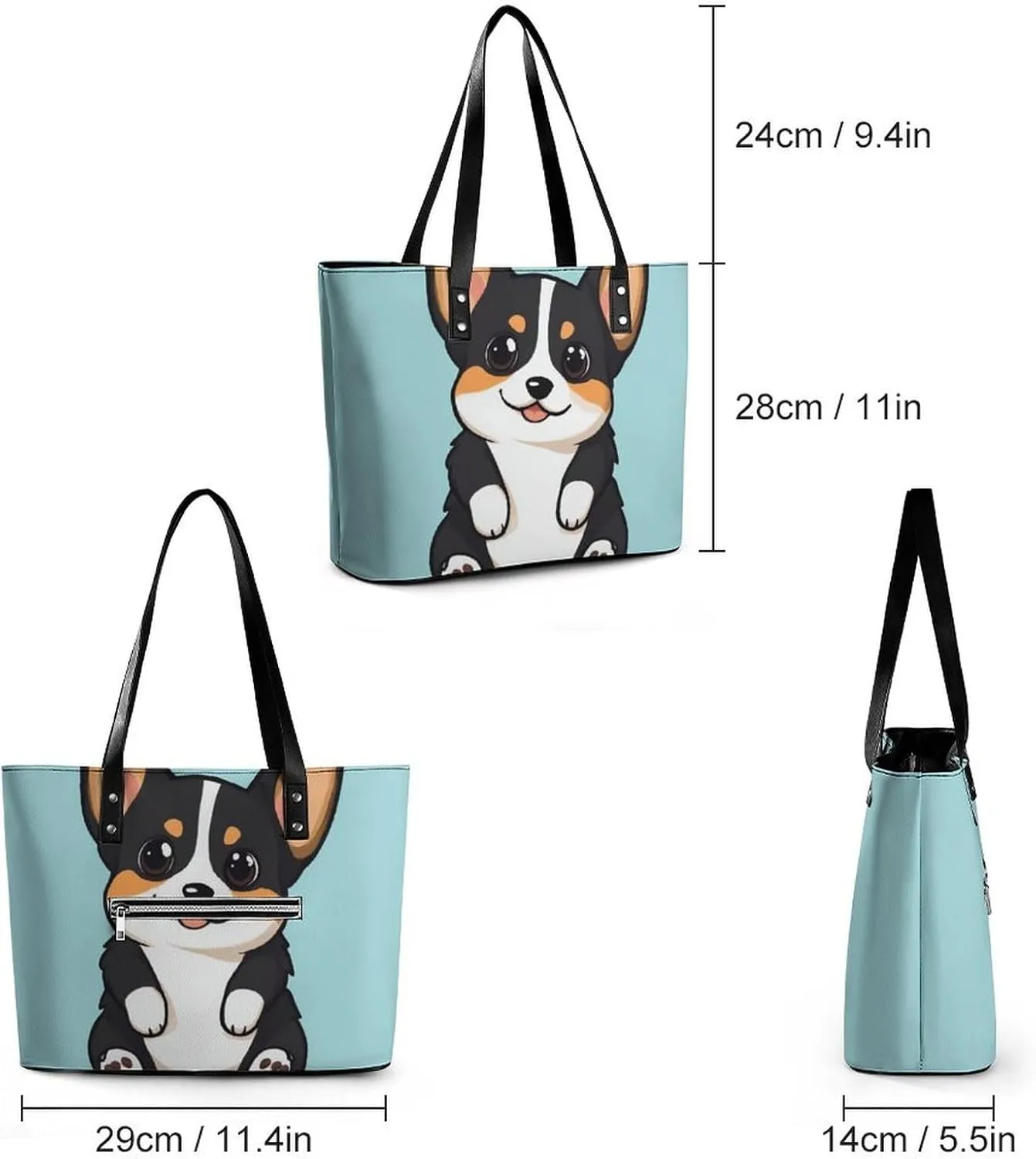 Fashionable Laptop Tote Bag For Women & Men, Large Work Commuter Bag