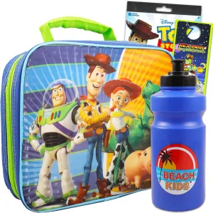 Fast Forward Toy Story Lunch Box for Toddlers Set - Buzz Lightyear Lunch Box, Water Pouch, Stickers, More | Lightyear Lunch Bag