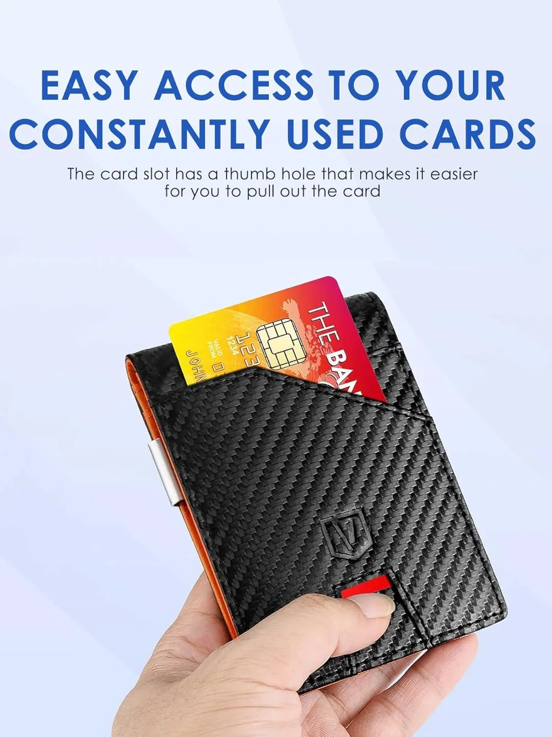Father's Day Gifts for Dad Husband Boyfriend from Daughter Son Wife, Slim Wallet for Men with Money Clip RFID Blocking, Minimalist Thin Credit Card Holder with Gift Box