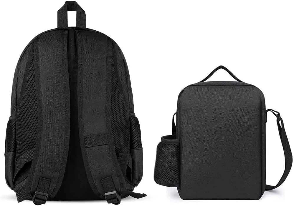 Faux Leather Natural Brown Lightweight Pocket Backpack Crossbody Lunch Bag Set Unisex