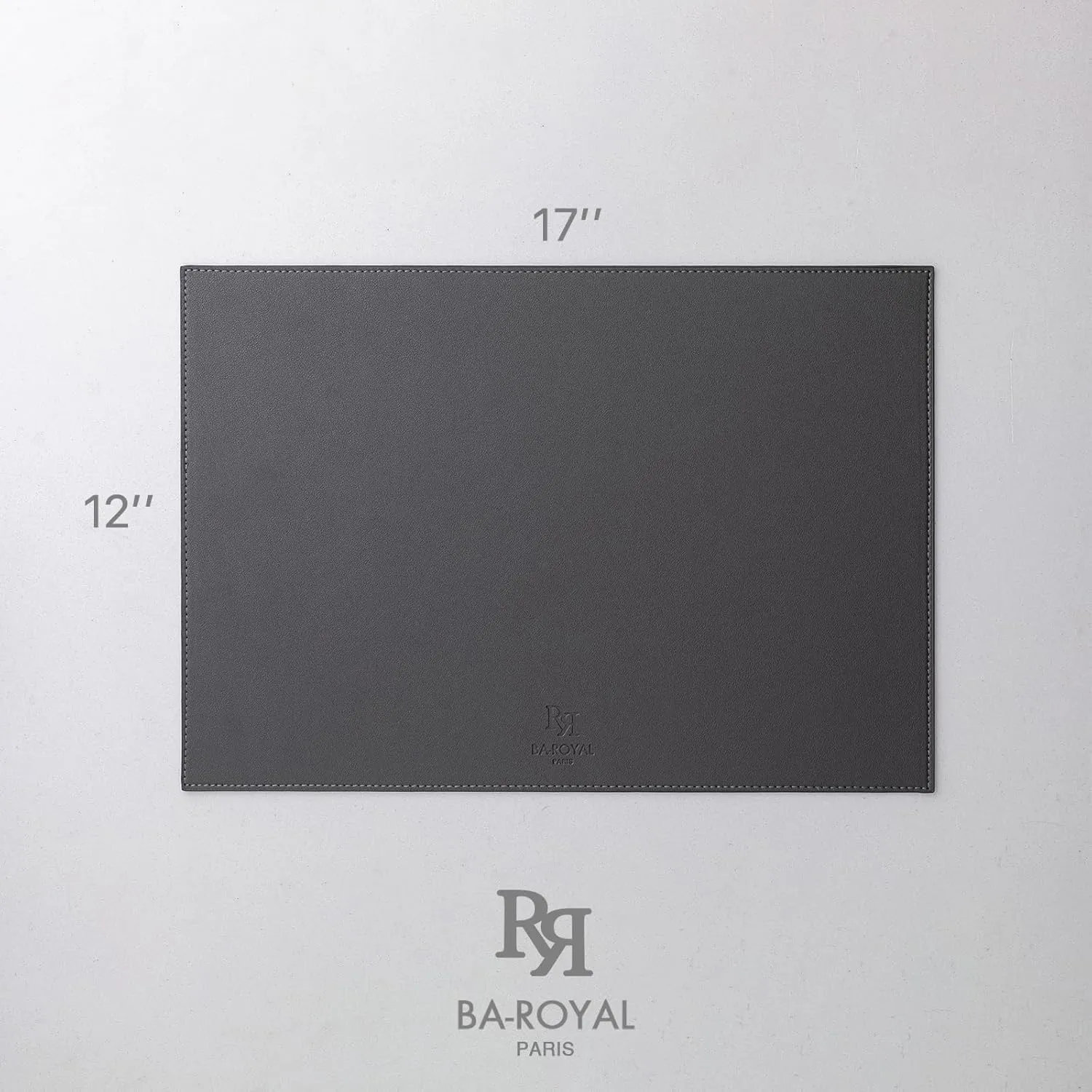 Faux Leather Placemats Set of 4 Vinyl Washable Wipeable Table Mats for Kitchen Dining Table Heat Resistant Waterproof Modern Indoor/Outdoor Placemats Non-Slip Easy Clean Place Mats (Dark Gray)