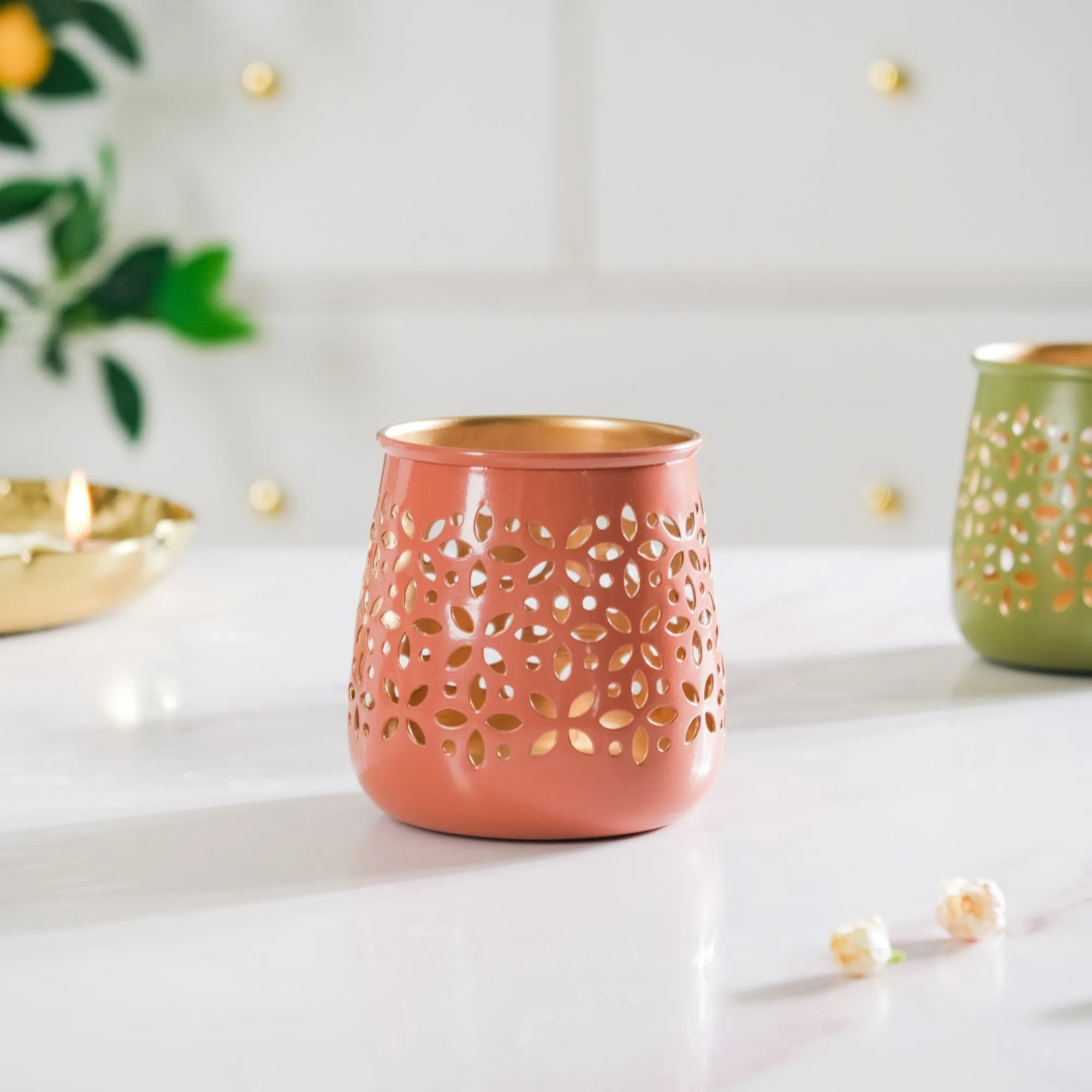 Festive Tealight Candle Holder Set Of 5