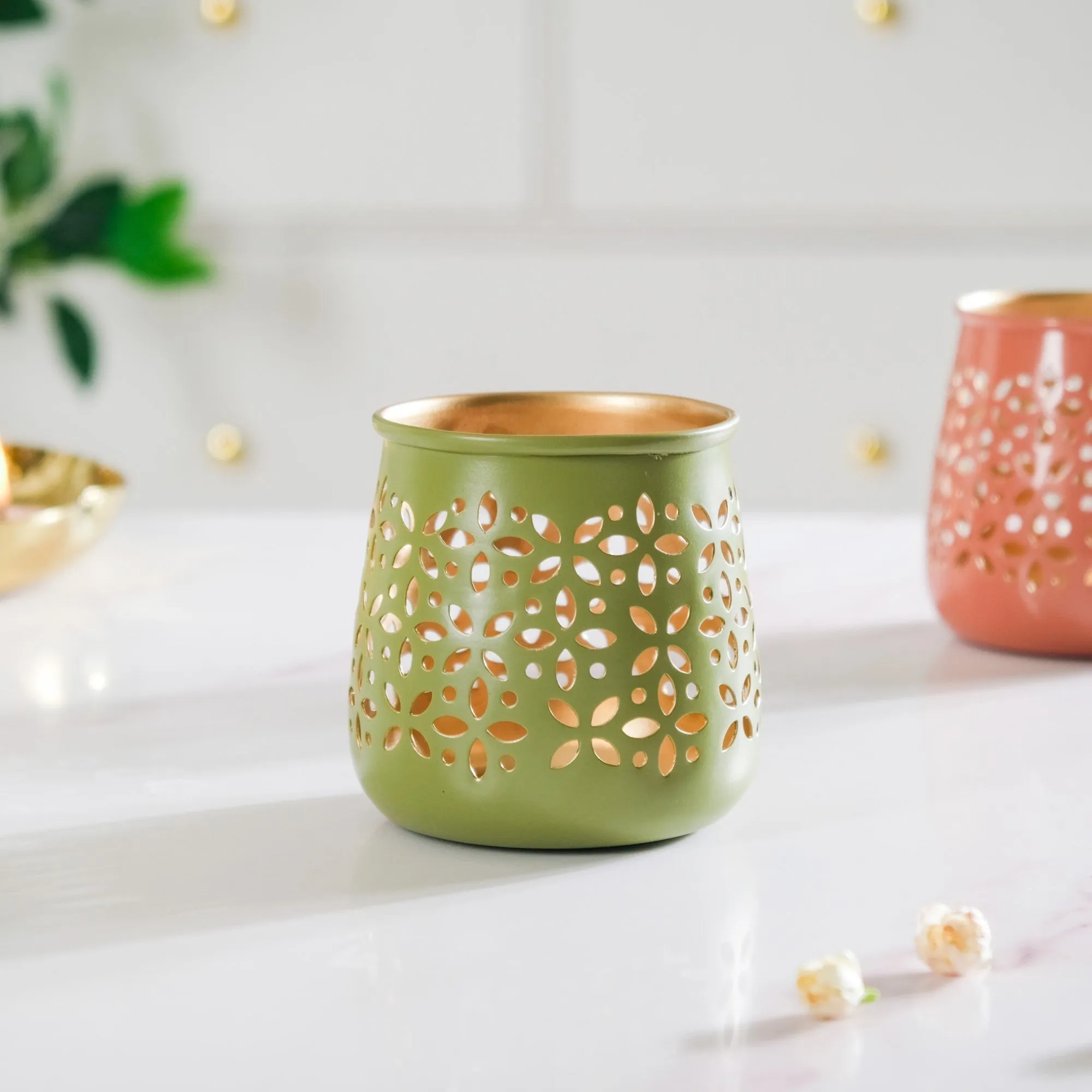Festive Tealight Candle Holder Set Of 5