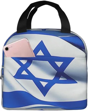 Flag of Israel Lunch Bag Lunch Box for Women & Men – Leakproof Cute Cooler Lunch Tote Bag, Large Capacity for Work Travel Picnic