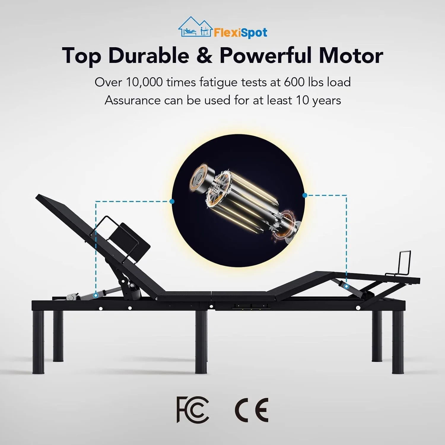 FLEXISPOT S3 Adjustable Bed Frame Base Queen, Wireless, 5 Minutes Quick Assembly, Zero Clearance, Zero Gravity, Whisper Quiet Durable Motor, Mattress Holder, Anti Snore.