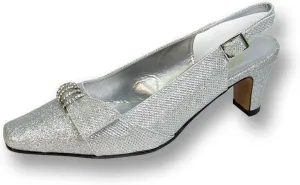 Floral Emma Women Wide Width Evening Dress Shoe for Wedding, Prom, and Dinner