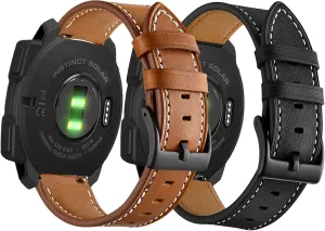 for Garmin Instinct/2 Solar Watch Bands, Leather Replacement Bracelet Strap Wristband Women Men for Garmin Instinct Tactical/Esports/Solar/Tide