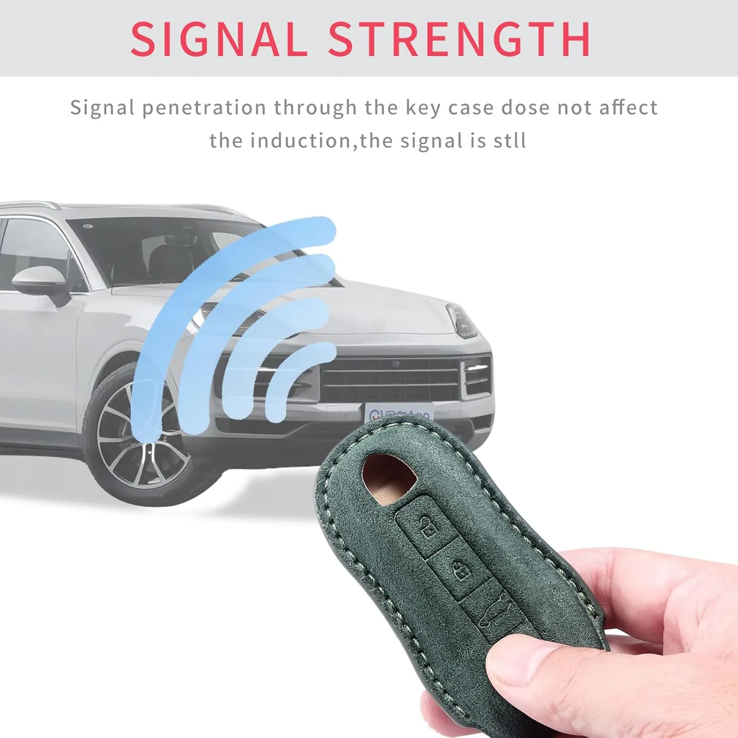 for Porsche Genuine Leather Key fob Cover,Compatible with Porsche 911 Cayenne Panamera TAYCAN Keyless Entry Smart Key Case